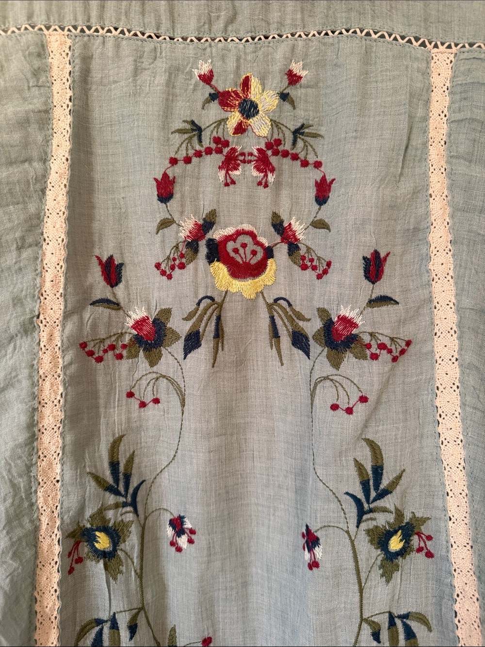 Umgee Dress Womens Large Boho Floral Embroidered Tunic Cottagecore Flirty - Picture 3 of 11